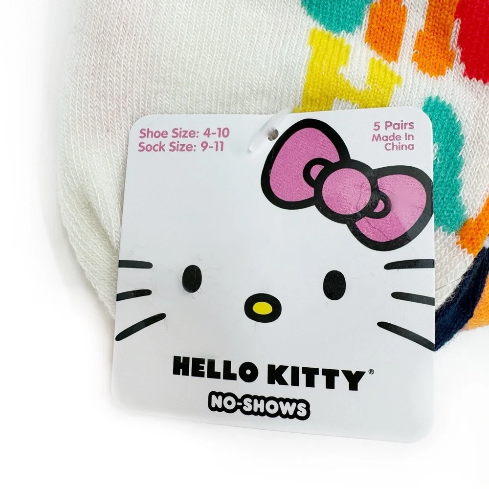 Hello Kitty Sanrio Womens No Show Socks Hippie Groovy Hippy Gift Peace Yin Yang